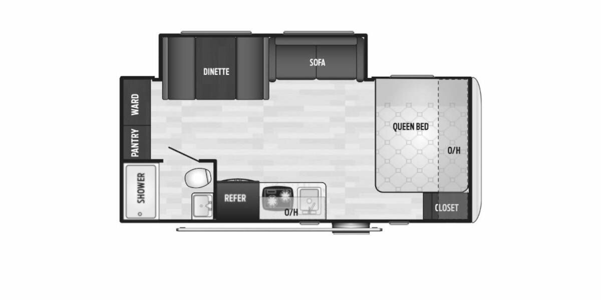 2019 Springdale Mini 1860SS Travel Trailer at Tonies RV STOCK# 6538 Floor plan Layout Photo