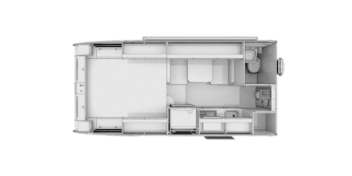 2023 nuCamp Cirrus 820 Truck Camper at Tonies RV STOCK# 0678 Floor plan Layout Photo