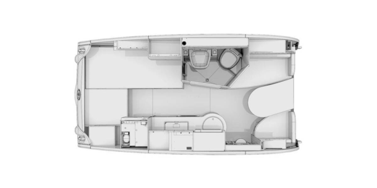 2021 nuCamp TAB 400 SOLO Travel Trailer at Tonies RV STOCK# 1485 Floor plan Layout Photo