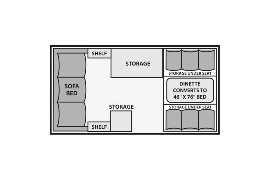 2022 Aliner Scout PARKS PACKAGE Travel Trailer at Tonies RV STOCK# 6190 Floor plan Layout Photo