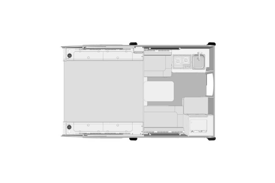 2023 nuCamp Cirrus 620 Truck Camper at Tonies RV STOCK# 0430 Floor plan Layout Photo