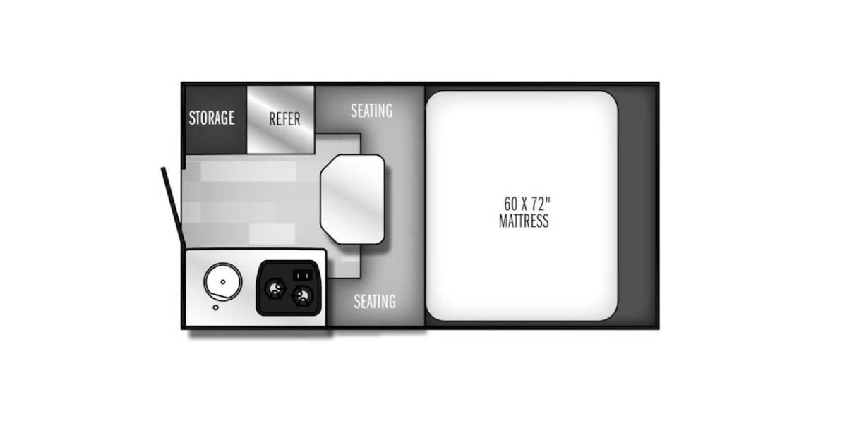 2020 Palomino Rogue EA EA 2 Truck Camper at Tonies RV STOCK# U2954 Floor plan Layout Photo